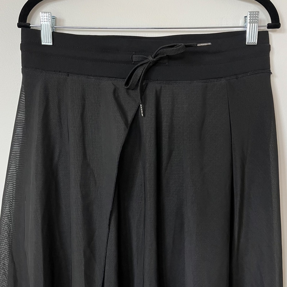 NEW Halara High Waist Drawstring Mesh Pocket Flowy Midi Casual Skirt Black Large - Picture 7 of 16